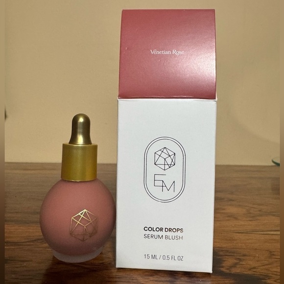 NWT EM Cosmetics Color Drops Serum Blush in Venetian Rose - Picture 1 of 16